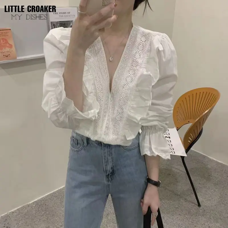 

Women Blouses 2022 New Vintage Womens Tops and Blouses Shirt Long Sleeve Solid Pleated Office Lady Feminine Blouse Alt Clothes