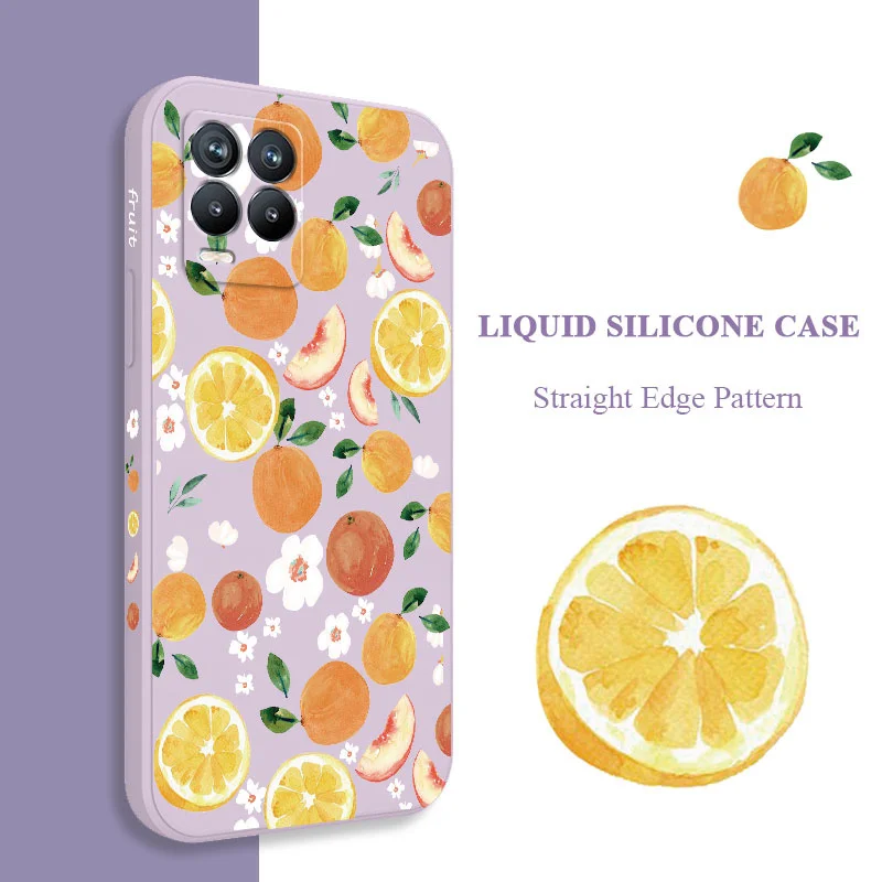 

Watercolor Oranges Phone Case For OPPO Realme 8 8i 7 7i 6 Pro C1 C11 C12 C15 C20 C21Y C25 C25S F19 F17 F9 Pro Cover