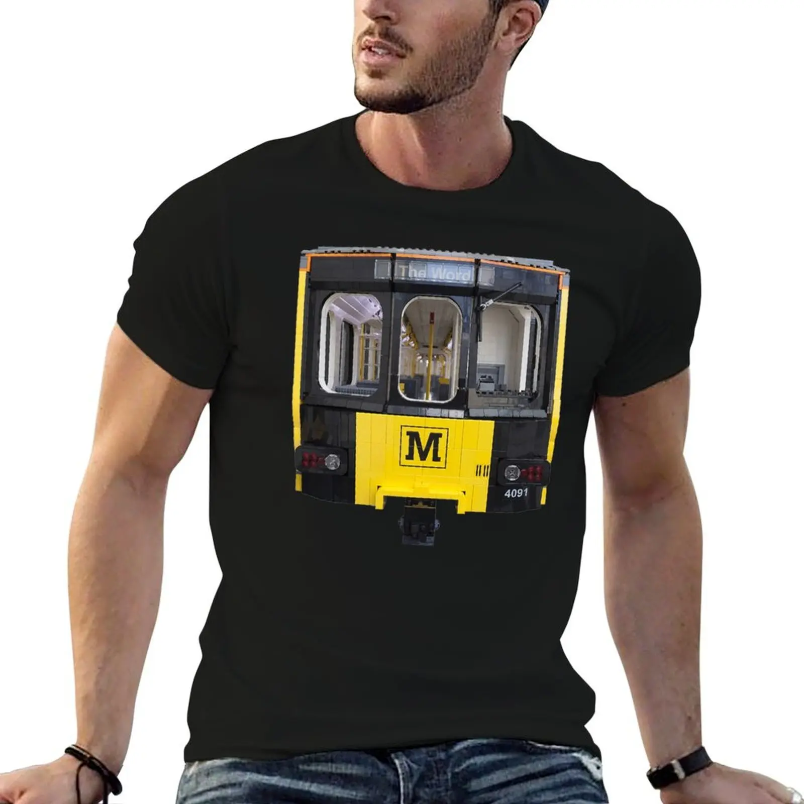 Tyne And Wear Metro T-Shirt дизайнерские рубашки дешевые вещи футболка для мужчин