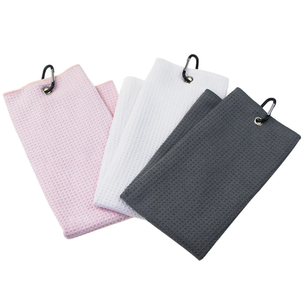 

51x14cm Microfiber Golf Towel High Water Absorption Cleaning Towels with Carabiner Hook Sweat-absorbent Wiping Cloth Cleans Club