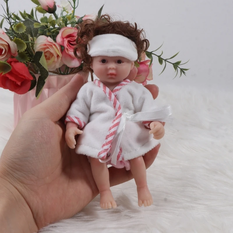 Кукла Life Like Girl мини-кукла-реборн с вьющимися волосами полнотелая силиконовая
