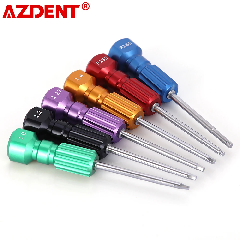 

AZDENT Dental Steel Laboratory Implant Screw Driver 6 PCS Micro Screwdriver Matching Tool Dentist Accessories