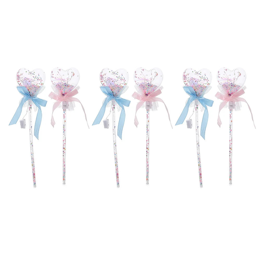 

6pcs Creative Glowing Fairy Sticks Fairy Wands Lovely Kids Party Props (Random Color)