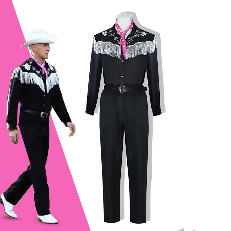 

Костюмы для косплея Райан Гослинг Мужская модная Западная рубашка уличная одежда Кен ковбойский пиджак брюки полный комплект