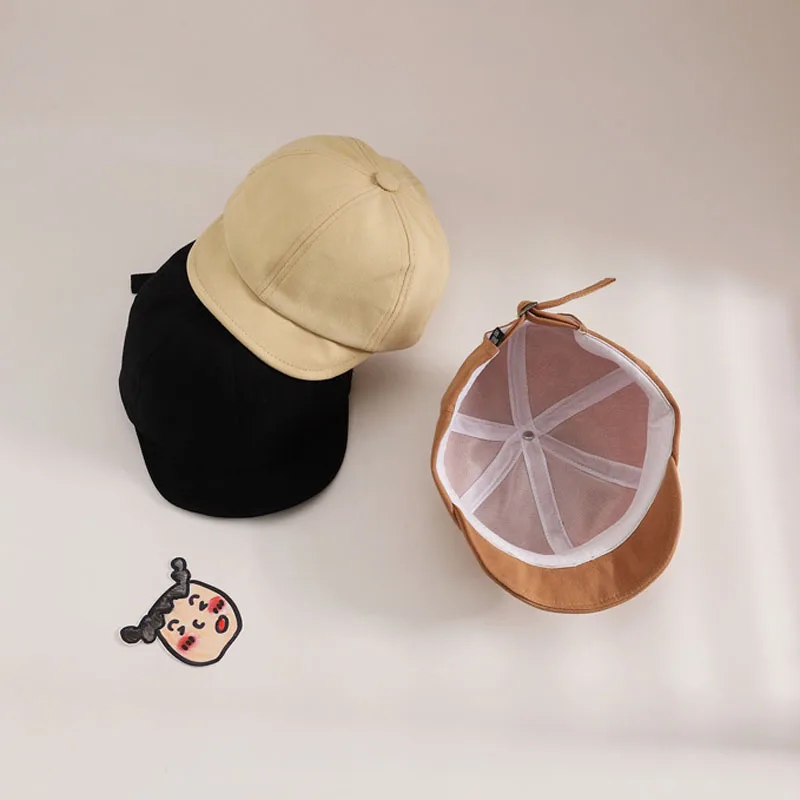 

Summer Children Baby Cap Kids Boy Girl Solid Color Cotton Adjustable Baseball Infant Snapback Hip-Hop Sun Hat