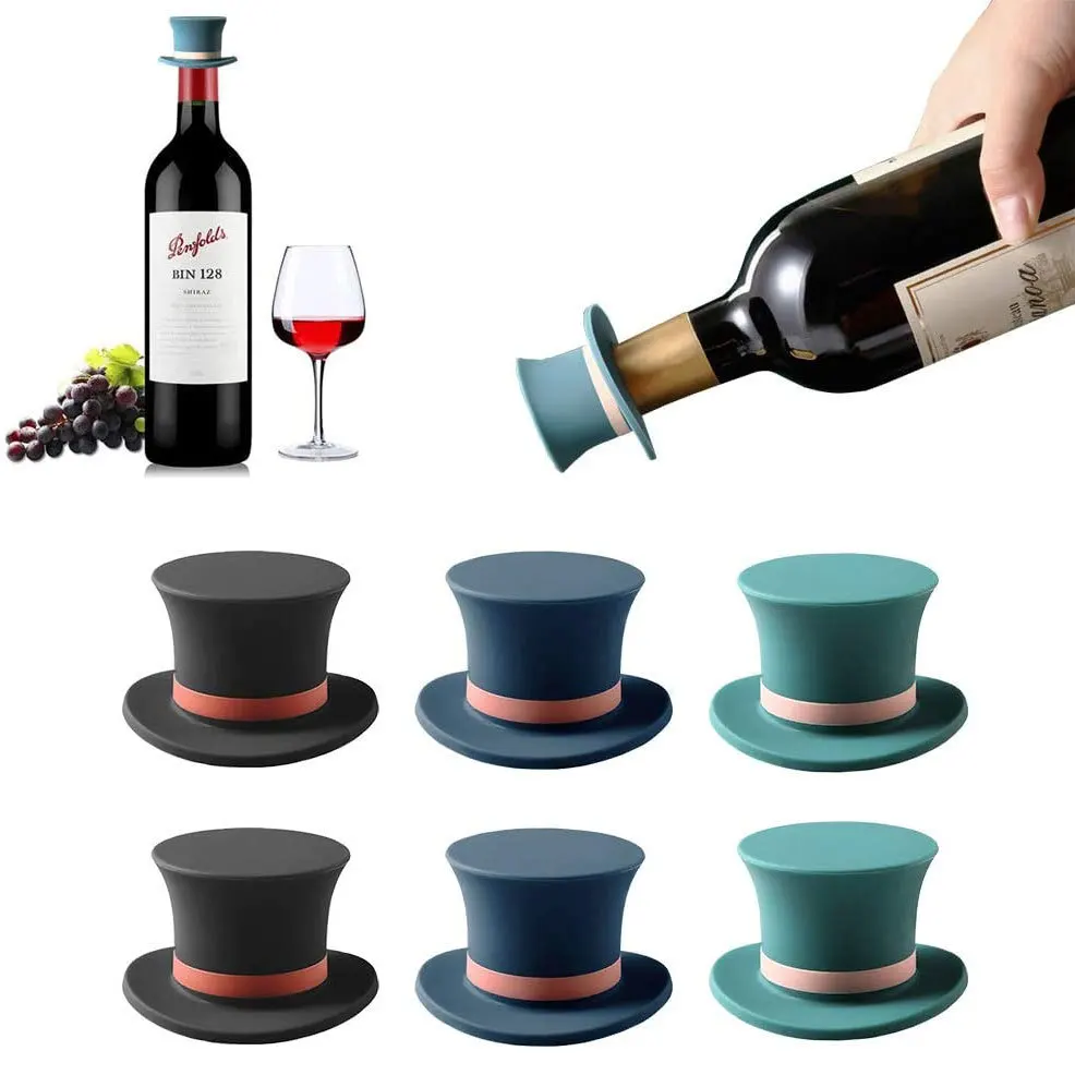Silicone Wine Stopper Magic Circus Top Hat Champagne Bottle Stopper