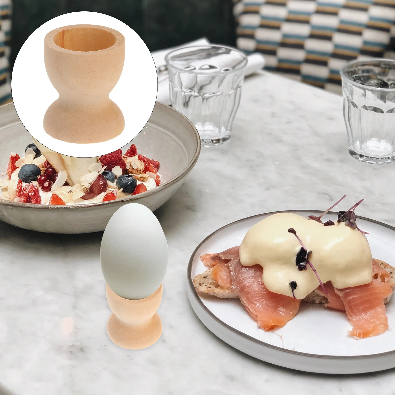 

Egg Wooden Stand Holder Cups Unfinished Storage Container Rack Party Stands Display Tray Serving Holders Easter Supplies