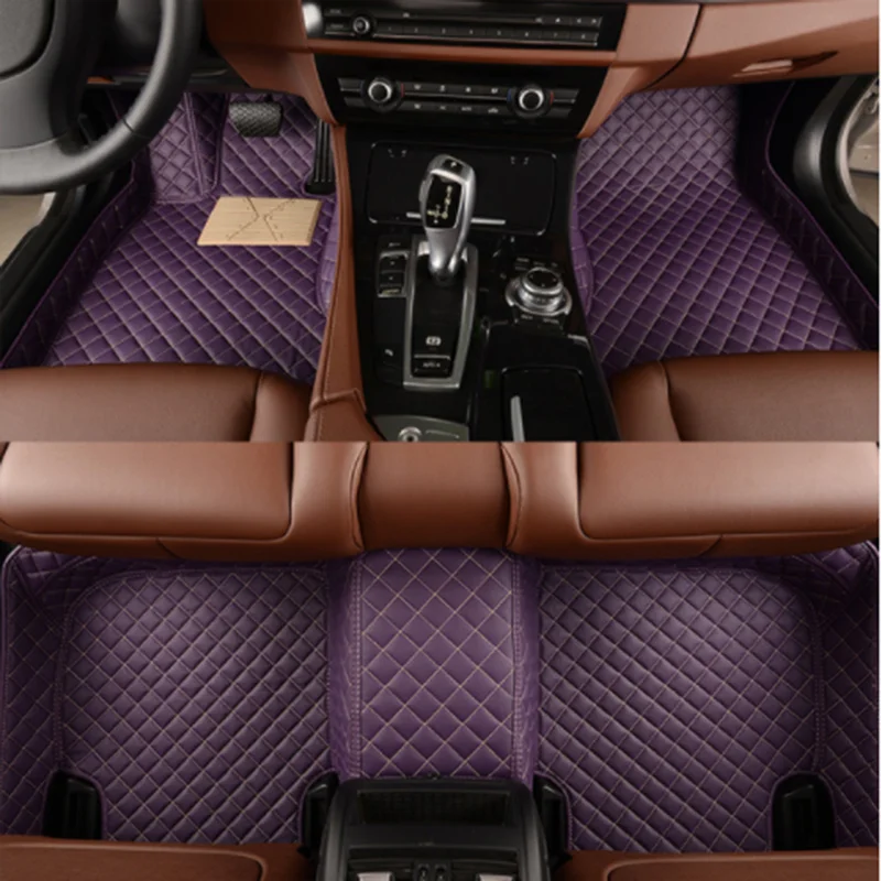 

YUCKJU Custom Front Row Leather Car Foot Mat for Audi All Medels A6L R8 Q3 Q5 Q7 S4 RS TT Quattro A7 A8 A3 A4 A5 Auto Accessorie