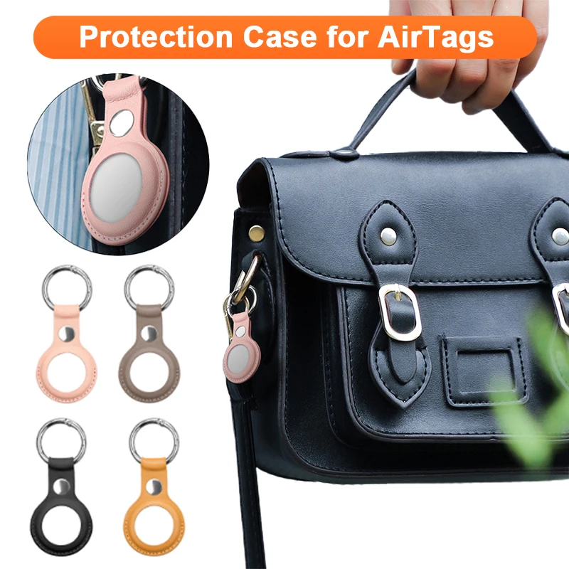 

Leather Protective Case for AirTags Protection Case Location Tracker Protective Sleeve for AirTags Cover Smart Accessories