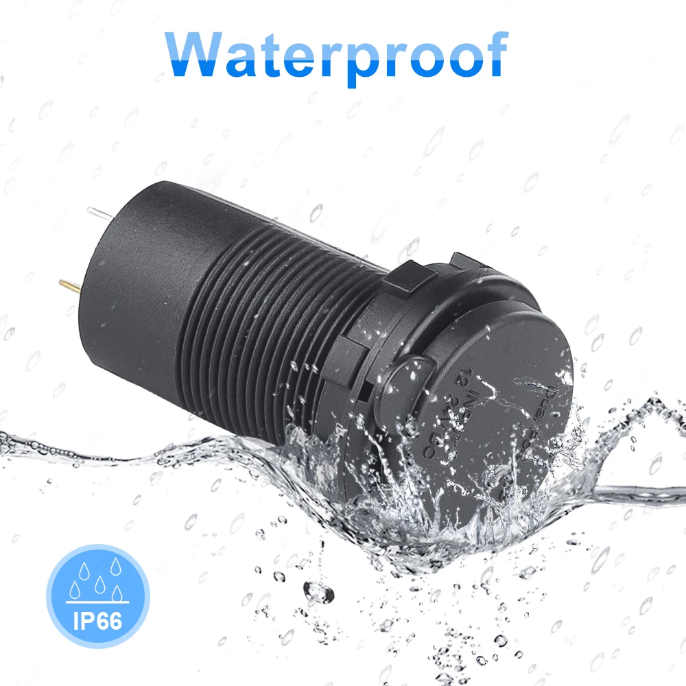 Quick Charge 4.0 PD 3.0 USB Car Charger Cigarette Lighter 60W USB Outlet Socket For 12V 24V Motorcycle Boat Marine Truck ATV