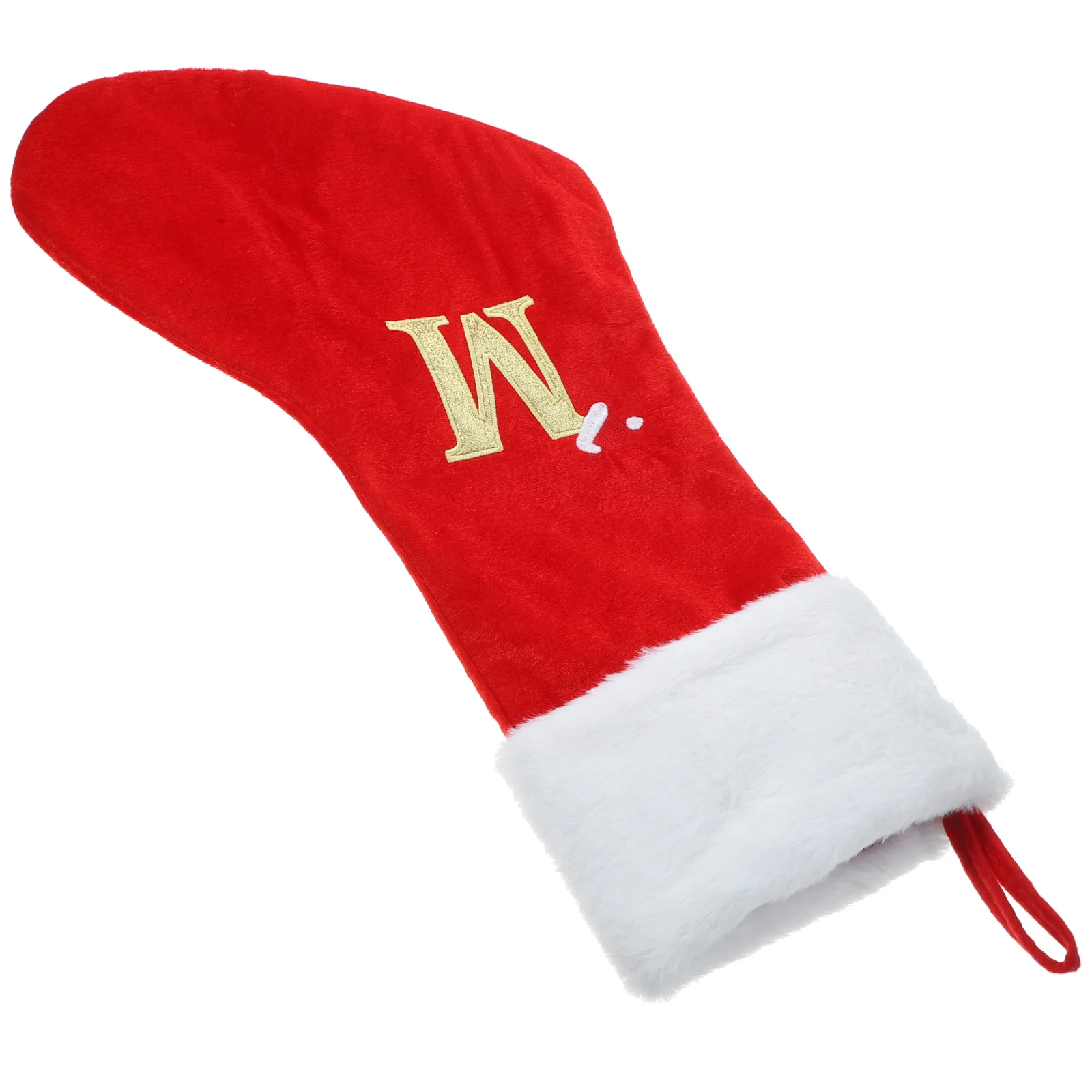 

Xmas Letter Stocking Christmas Letter Sock Decorative Xmas Stocking Xmas Party Sock (Letter M)