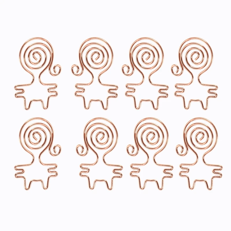 

Rose Gold 8Pcs/Box Kawaii Cat Paper Clips Bookmark Planner Tools Scrapbooking Tools Binder Paper Clip