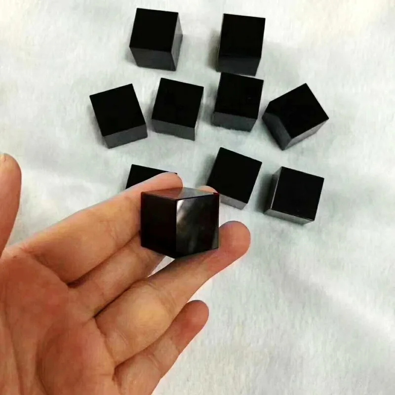 

7 Pieces Natural Obsidian Crystal Stone Polished Cube Craft Square Decorative Crystal Reiki Healing Semi-Precious Stones