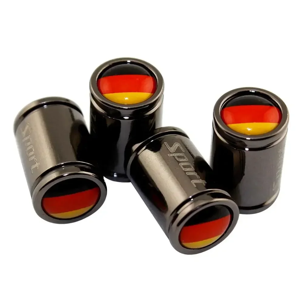 Для автомобиля с логотипом немецкого флага Стайлинг колес колпачки для штока