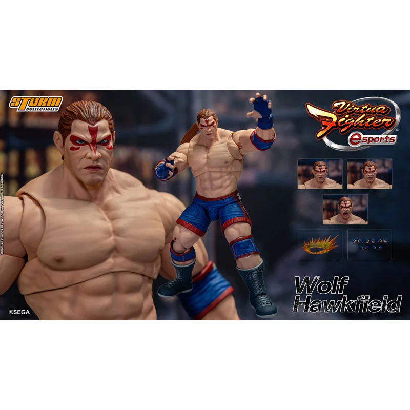 В наличии оригинальные Storm Toys ST Virtua Fighter e-Sports Wolf Hawkfield Аниме Коллекция Фигурки