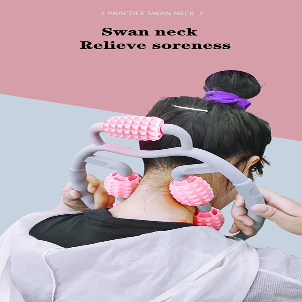 

U-образный массажный ролик с триггерными точками для рук, ног, шеи, мышечной ткани для фитнеса, тренажерного зала, йоги, пилатеса, спортивный ...