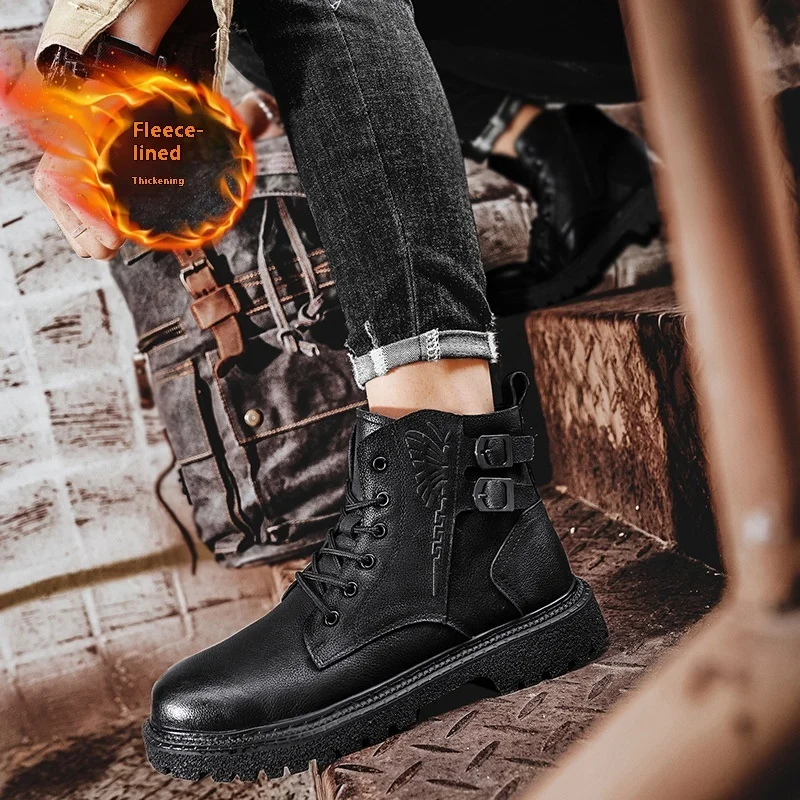 Ботинки Martin с головным убором 38–46 кожаные туфли бархат + 5