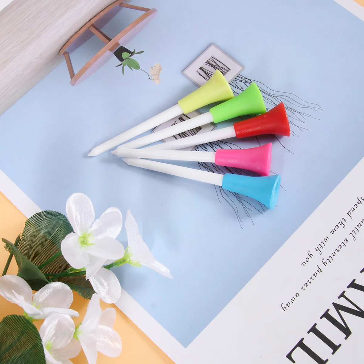 

50 шт. разноцветные пластиковые резиновые тройники 83 мм, подушка, тройник, аксессуары для тренировок на открытом воздухе (разные цвета s)