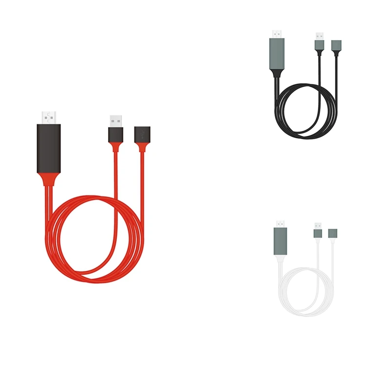 Universal 1080P HDMI-Compatible Mirroring Cable TV Adapter Phone To HDTV For Iphone/ Android |