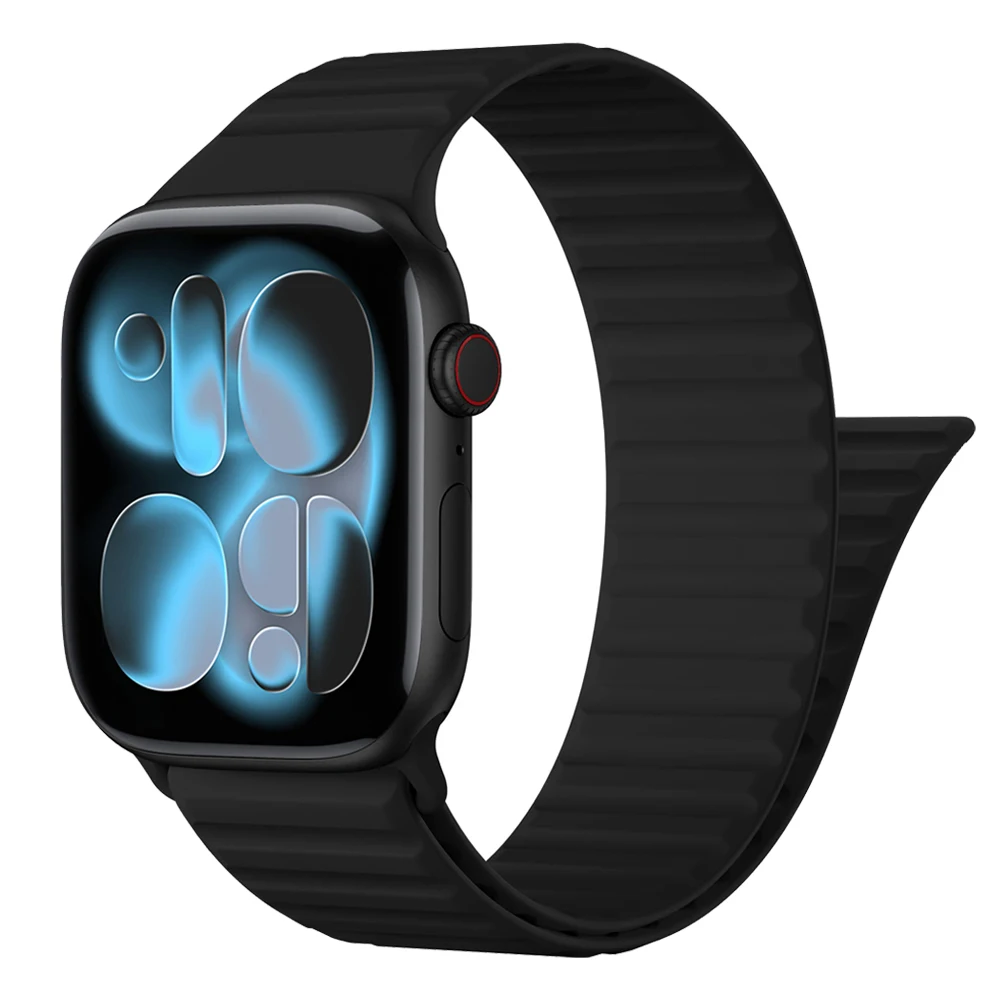Фото Магнитный силиконовый ремешок для Apple Watch Ultra 3, 2, 49 мм, 46 мм, 45 мм, 44 мм, спортивный браслет, ремешок для IWatch Series 11, 10, 9, 8, 7, 6, SE3 №2