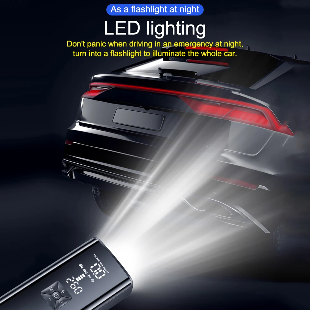 Портативный автомобильный компрессор 4000 мАч PSI