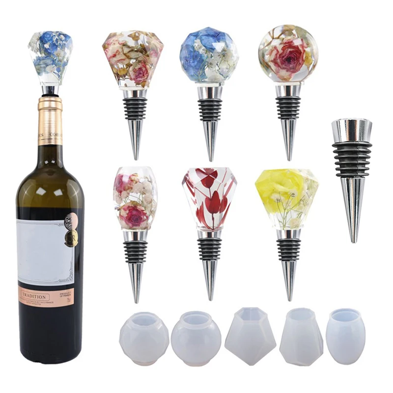 

5 шт., силиконовая эпоксидная смола для пробки Красного вина