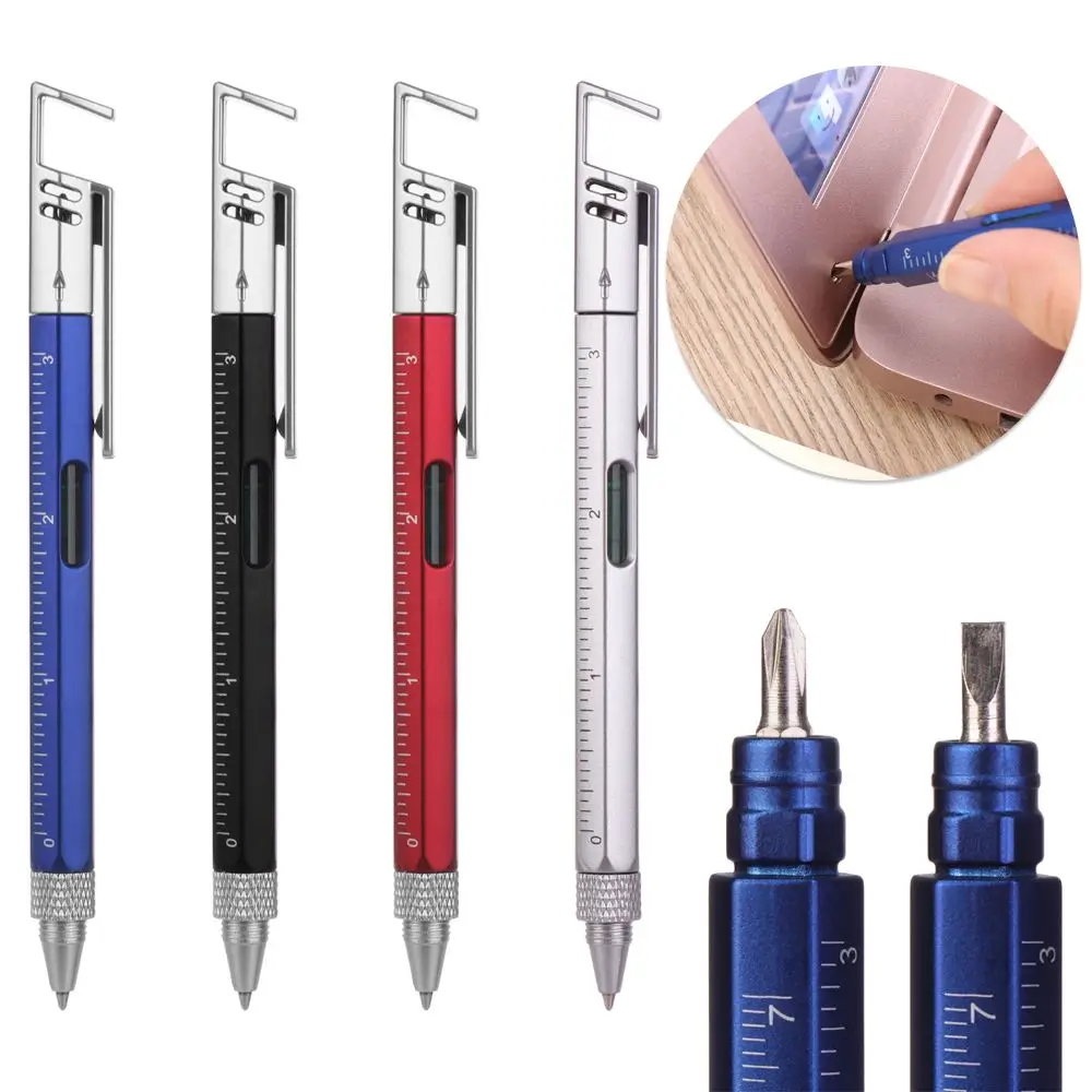 

Writing Tool Stationery School Office Supplies Phone Holder Ballpen Screwdriver Ballpoint Spirit Level Pens Plastic