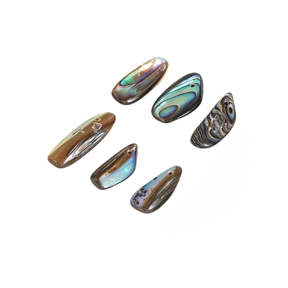 

Натуральные бусины из ракушек Пауа 6 шт.