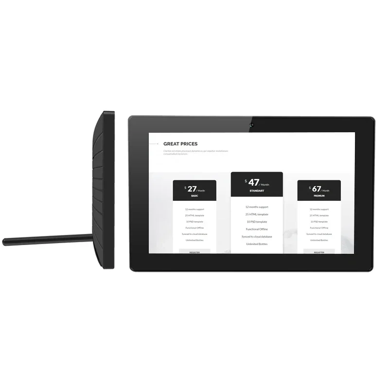 Фото YC-102P OEM ODM Настенное крепление RK3588 4 ГБ + 32 ГБ Android 12 ЖК-дисплей с сенсорным экраном Рекламный плеер №5