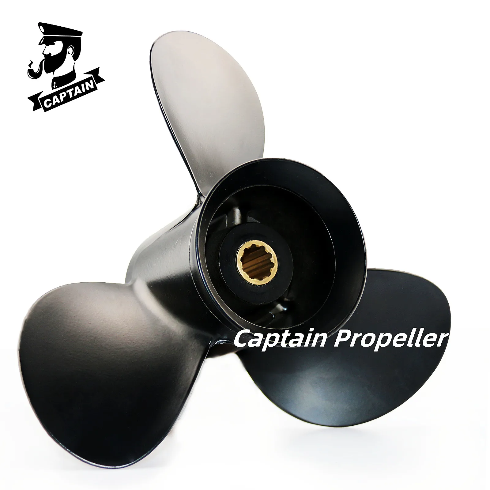 Captain Boat Propeller 9.5x11 Fit Mercury Mariner Outboard Engines 25 28 30HP Motor Aluminum Alloy Screw 3 Blade 10 Tooth Spline