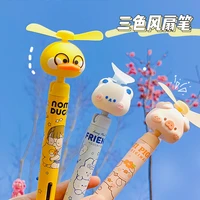cute cartoon animal fan 0 5mm kawaii stationery childrens pens school teacher gift spare parts of pens ballpoint pen spinning
