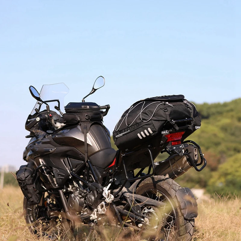 Цельный полиэстер Rhinowalk для мотоцикла 35-50 л двусторонняя расширяемая сумка