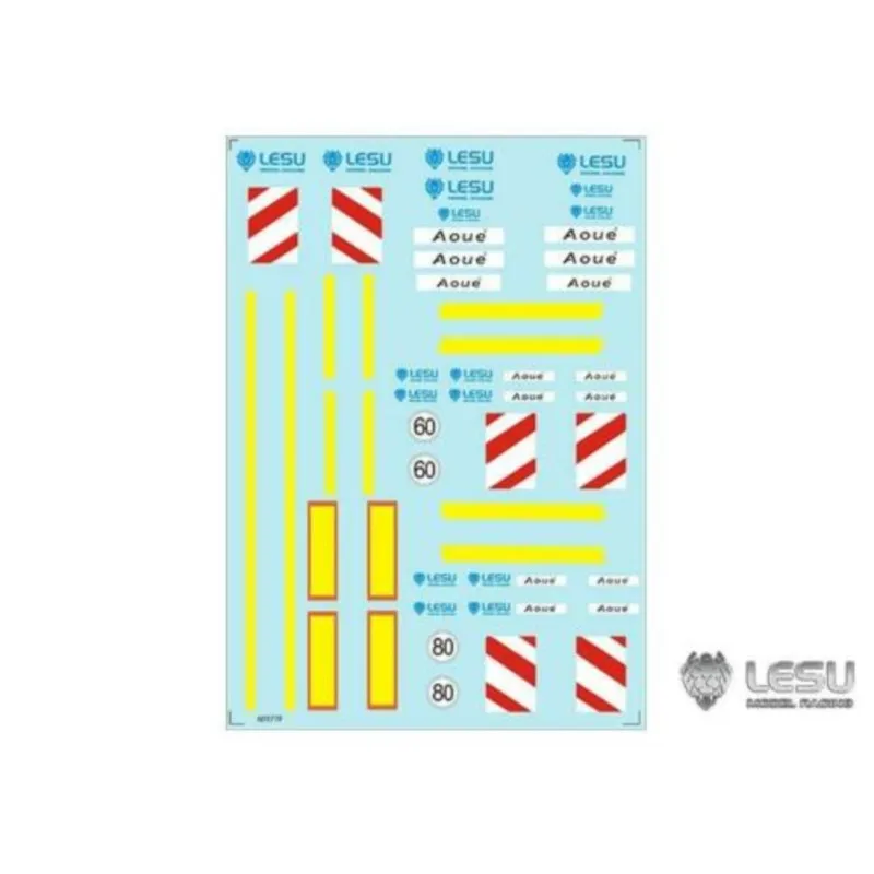 LESU 1/14 наклейка для гидравлической пластины Tamiyaya RC трактора грузовика самосвала
