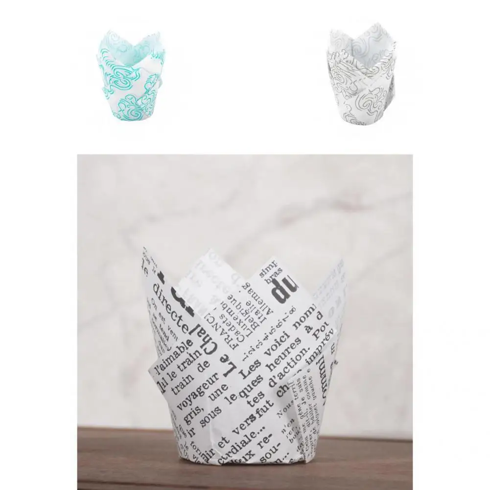 

50Pcs Muffin Baking Cup Practical Greaseproof Disposable Holiday Party Muffin Cup Baking Assistant Cupcake Cup Muffin Cup