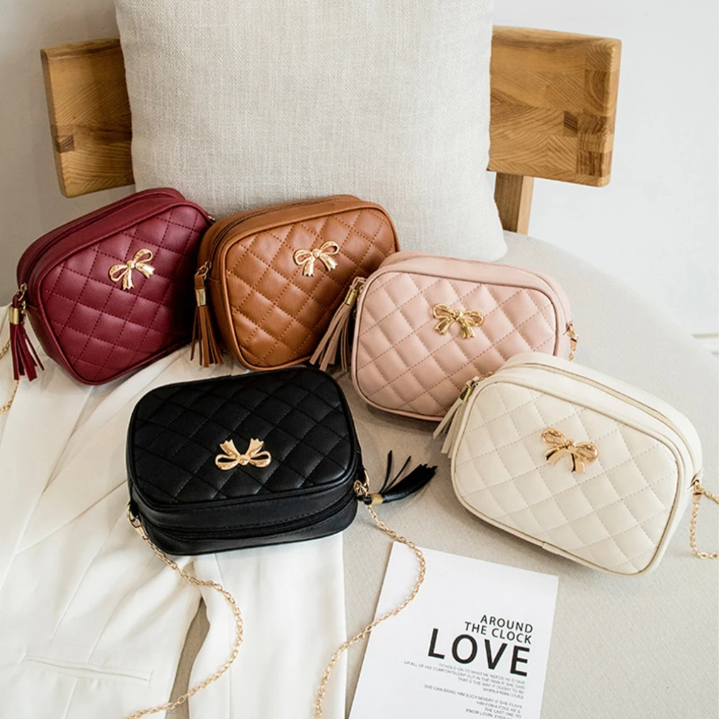 2023 New Fashion Female Shoulder Bag Rhombus Embroidered Solid Color Chain Women Shoulder Crossbody Casual Trendy Phone handbag