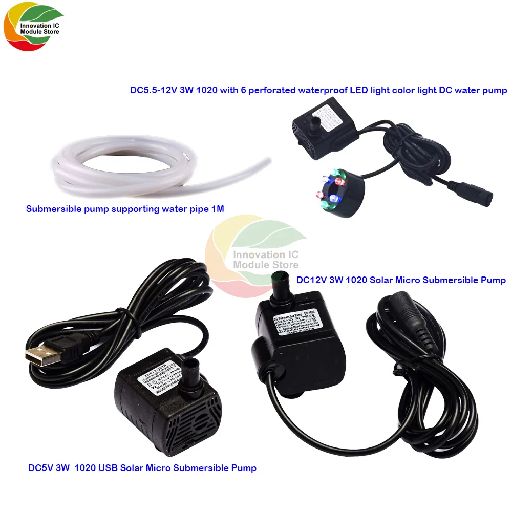 DC5.5-12V 3W 1020 Бесщеточный Водяной насос постоянного тока с низким уровнем шума