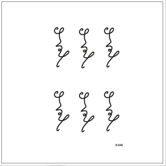 Водостойкая поддельная татуировка в стиле Харадзюку с надписью Love и рисунком