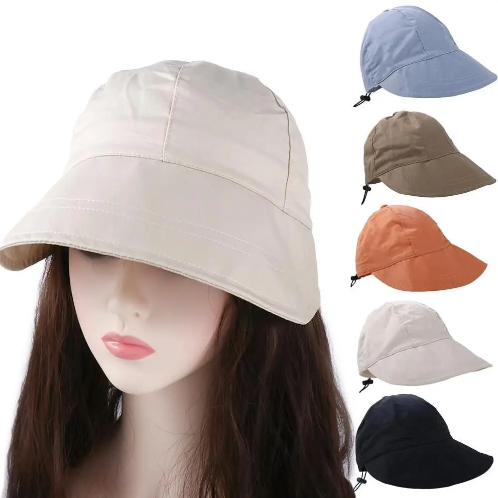 

Fashion Adjustable Travel Wide Brim Korean Style UV Protection Beach Hat Visor Cap Casual Cap Women Sun Hat