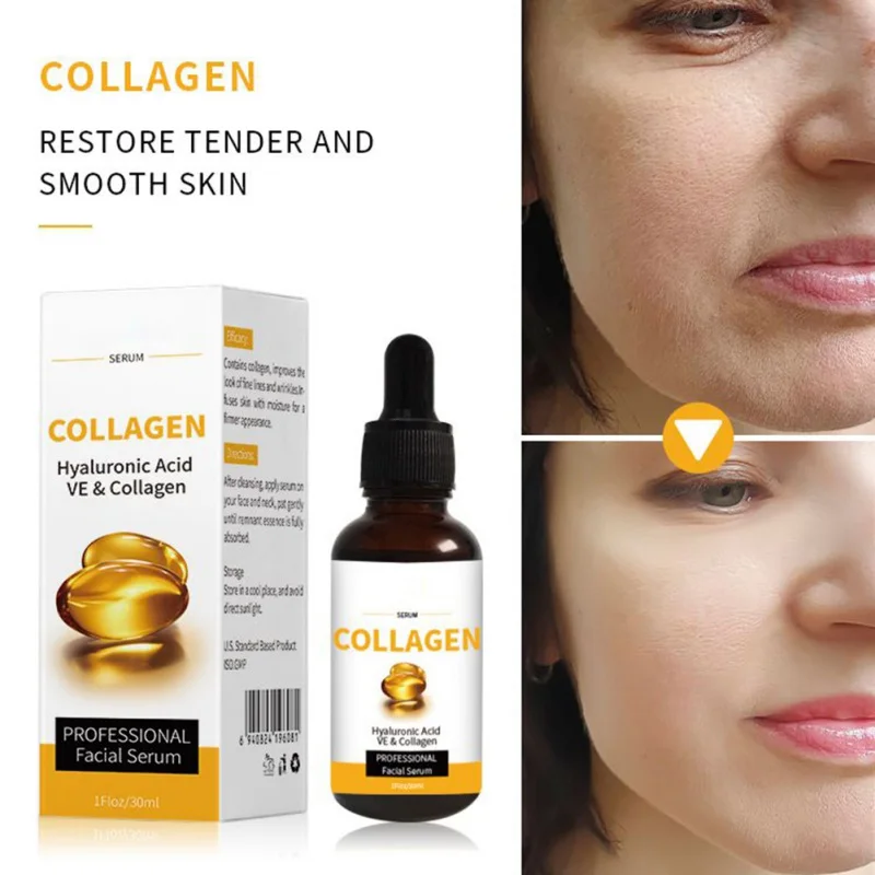 

Collagen Face Serum Anti-Aging Wrinkle Brighten Skin Colour Essence Lift Firming Whitening Moisturizing Repair Skin Care