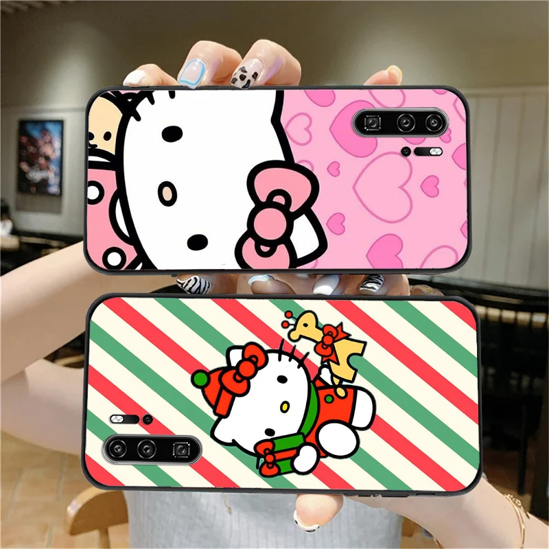 

Christmas Hello Kitty Phone Cases For Huawei Honor P30 P40 Pro P30 Pro Honor 8X V9 10i 10X Lite 9A Soft TPU Coque