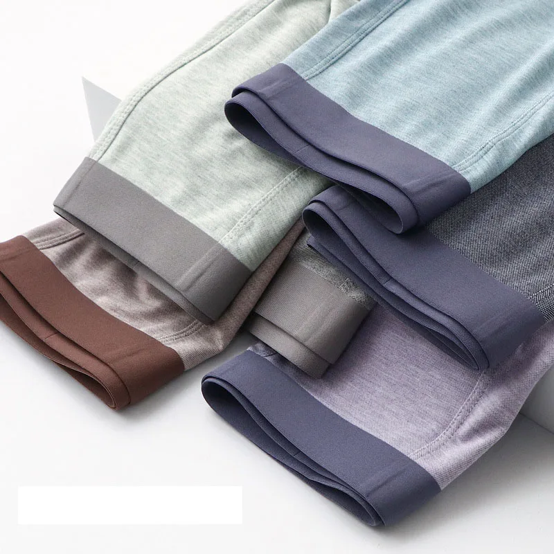 3/6Pcs Ultra Soft Comfy Bamboo Fiber Underwear Mens Boxers Breathable Underpants Men Modal Cotton Boxers Hombre Boxershorts Men