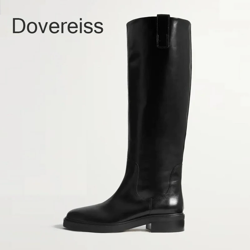 

Dovereiss 2022 Fashion Female Boots Winter Sexy Elegant Boots New Flats Brown Knee High Boots Ladies Boots New Big Size 44 45 46