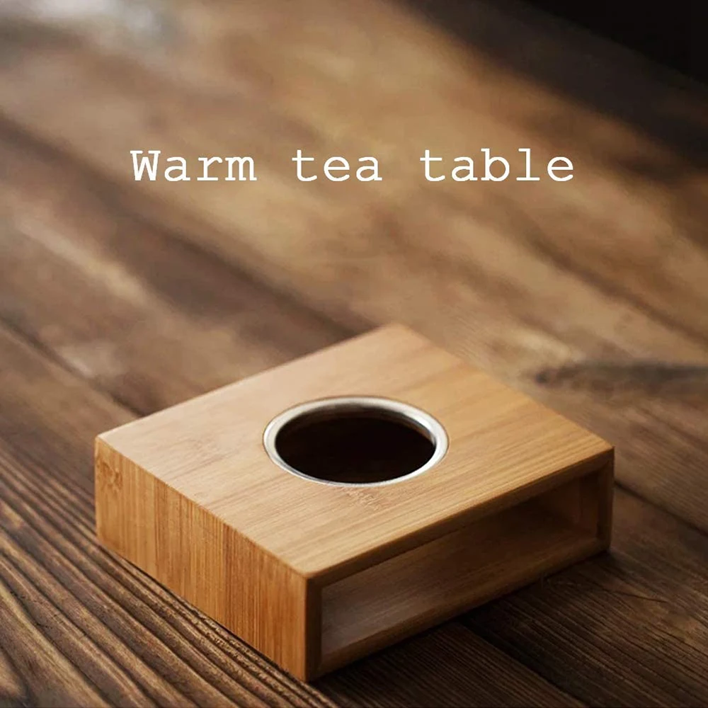 

Bamboo Tea Warmer, Household Bamboo Teapot Heating Warmer Base Teapot Warm Stove Teaware Accessories Home Decoration