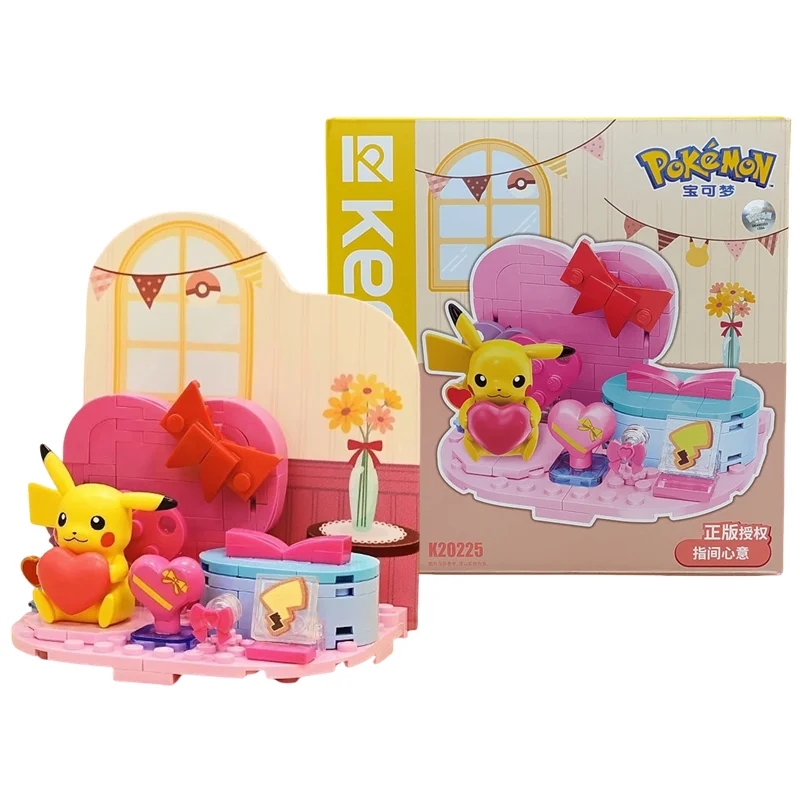 Keeppley Оригинальный Pokemon Diy Строительный Набор Пикачу Храп Eevee Psyduck Аниме Настольная