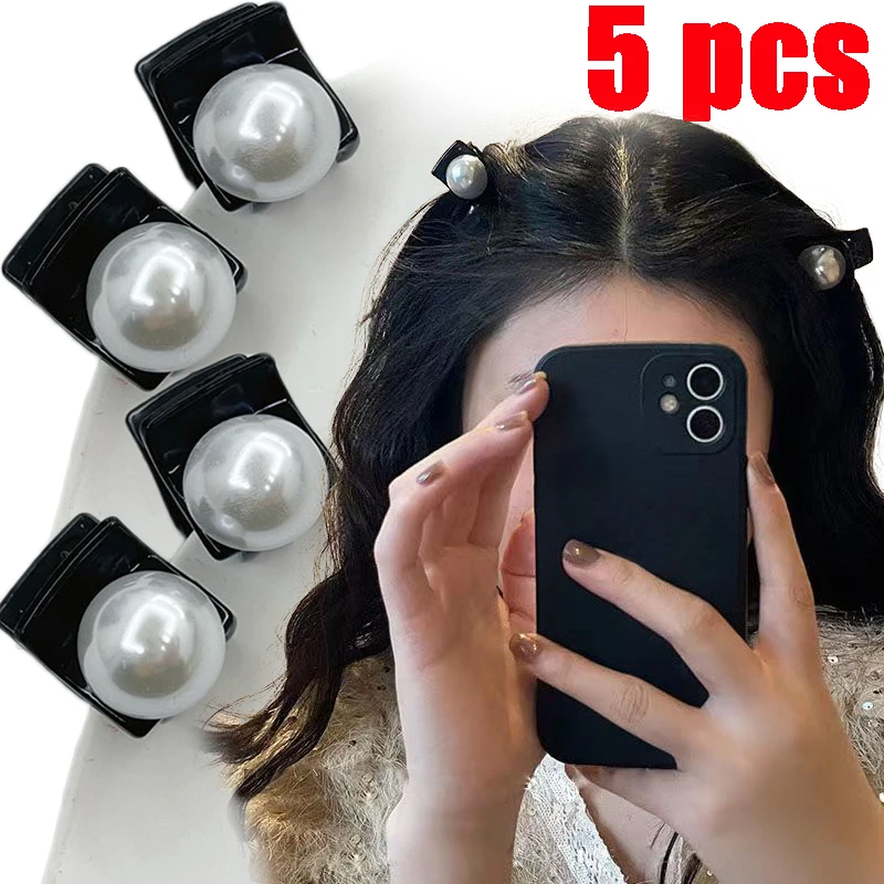 

Korean Pearl Black Hairpin Women Side Bangs Hair Clip Braid Decoration Hairpins Fashion Elegant Wedding Bride Headwear Bobby Pin