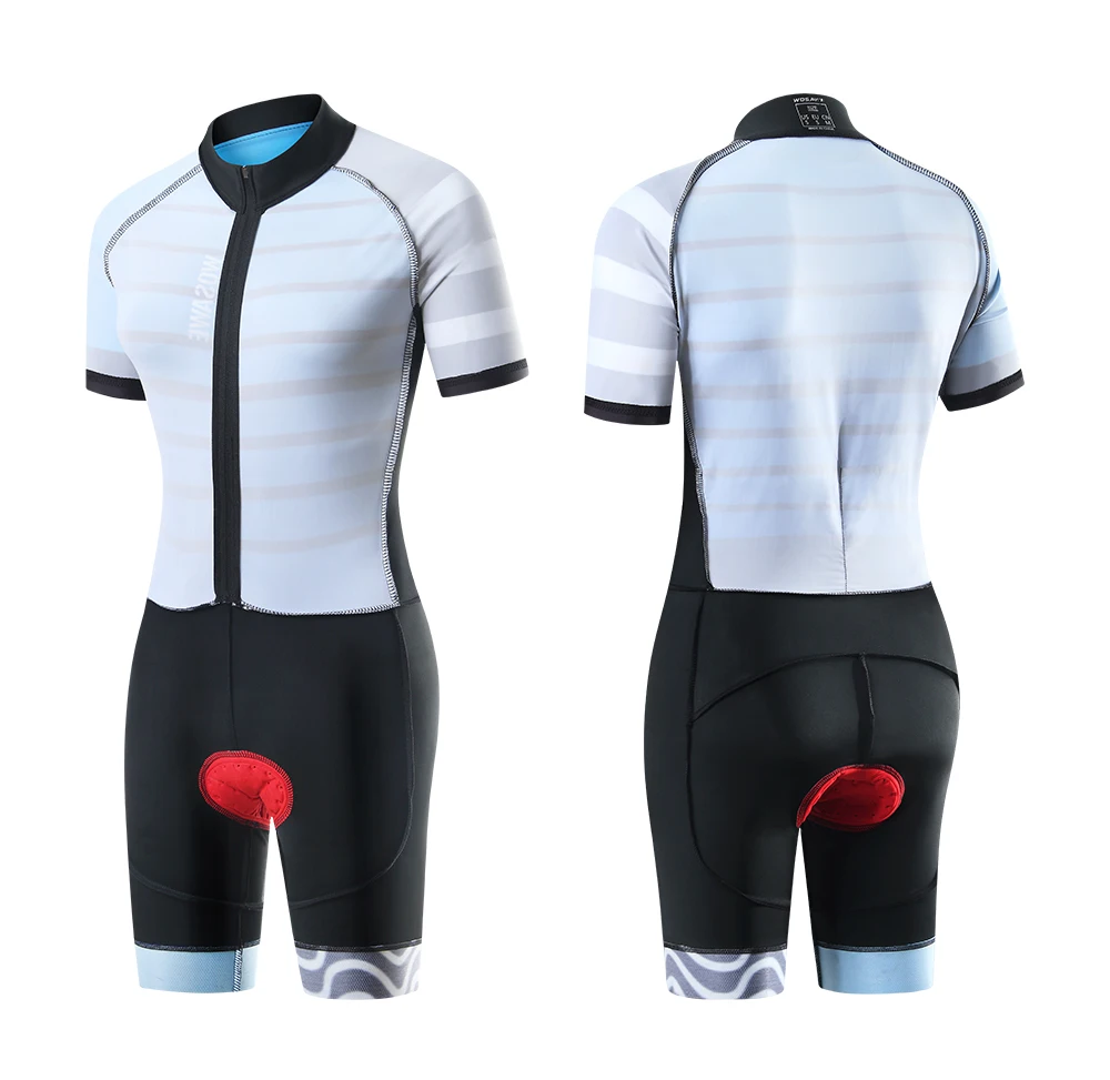 WOSAWE Summer Women's Triathlon Cycling Shorts Jumpsuit Padded Bicycle Underwear MTB Bike Mountain Racing Downhill Underpants |
