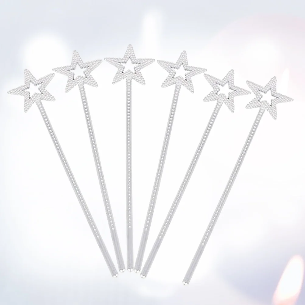 

6 Pcs Wand Child Costume Accessories Women Electroplating Pentagram Fairy