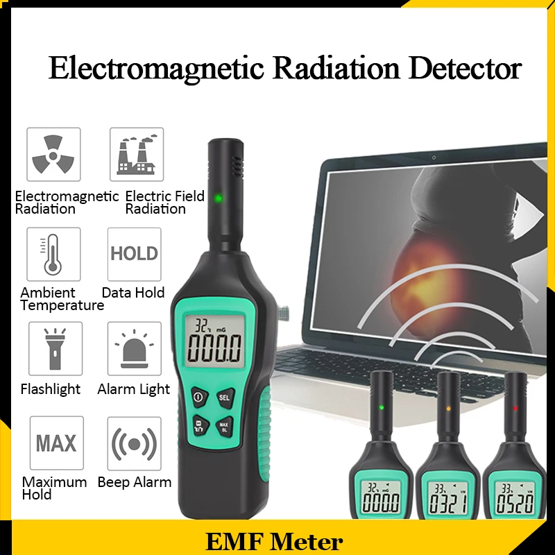 

Electromagnetic Field Radiation Detector FY876 Handheld EMF Meter Household High Precision Wave Radiation Tester Monitor