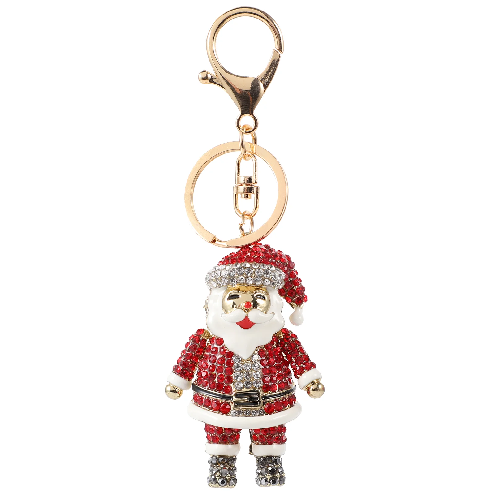 

Couple Keychain Key Chains Christmas Rhinestone Keychain Santa Clause Crystal Keychain Creative Bag Hanging Pendants Xmas