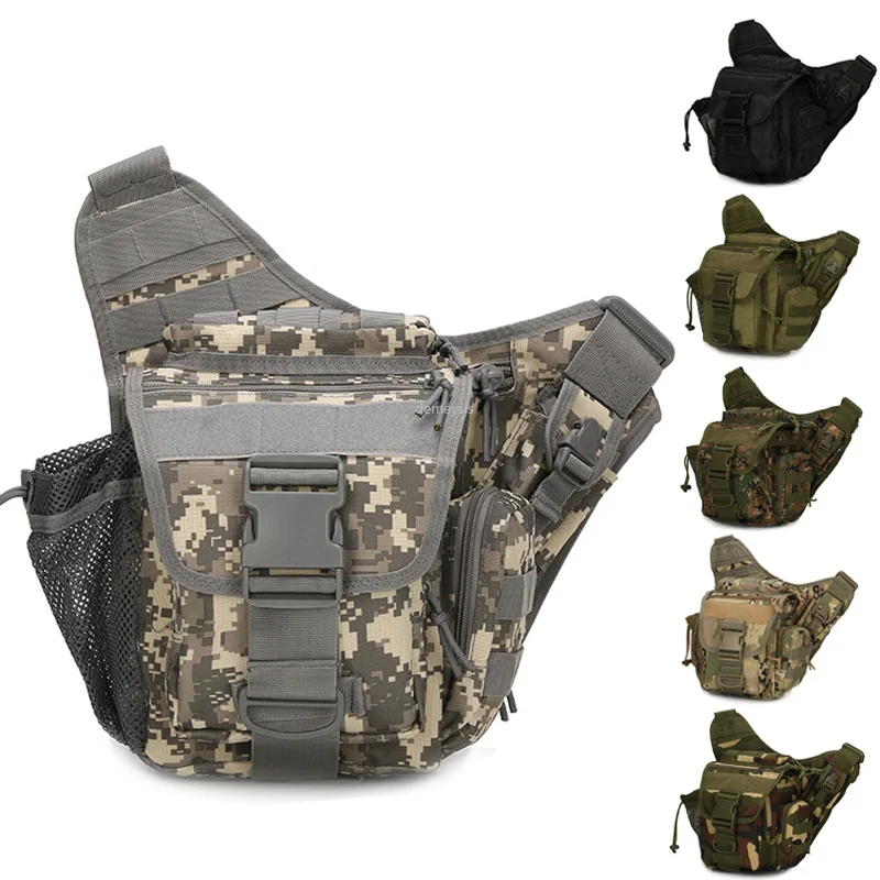 

Камуфляжная Военная нагрудная сумка, прочная тактическая Боевая спортивная сумка для активного отдыха, походов, скалолазания, рыбалки, охо...